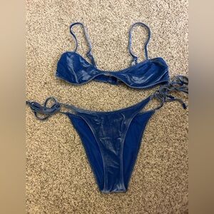 Triangl Swimwear Blue Velvet Bikini